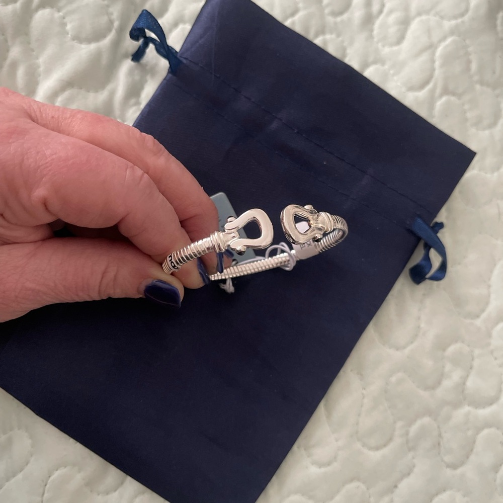 Silver Heart Lock Bracelet